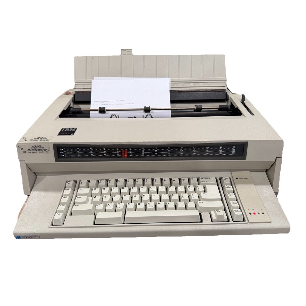 IBM Wheelwriter 3 Electric Typewriter Tested Working w Cover & Cord - Vintage